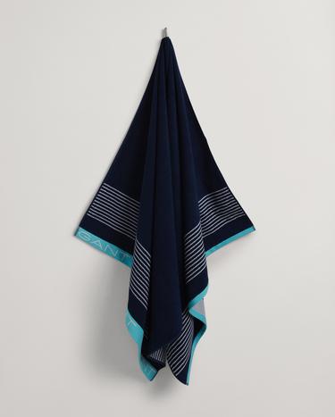 GANT Unisex Lacivert Çizgili Havlu