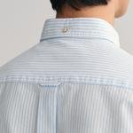 Gant Erkek Lacivert Regular Fit Düğmeli Yaka Çizgili Gömlek