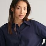GANT Kadın Lacivert Relaxed Fit Klasik Yaka Gömlek