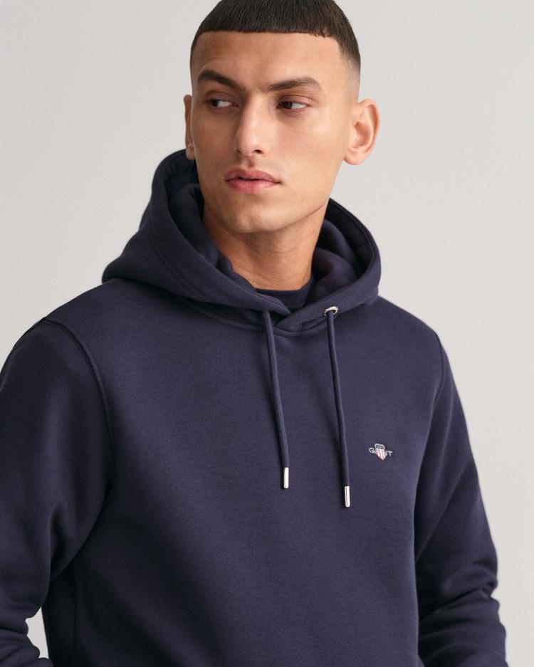 GANT Erkek Lacivert Regular Fit Kapüşonlu Logolu Sweatshirt_3
