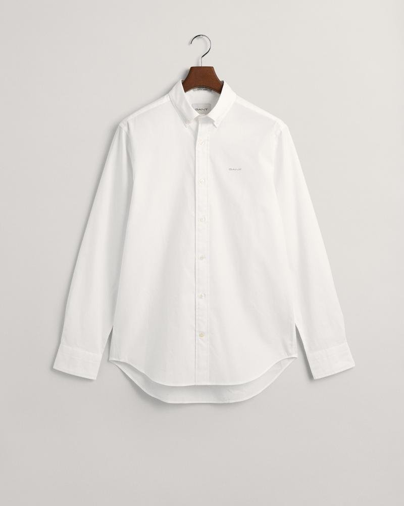 GANT Erkek Beyaz Regular Fit Düğmeli Yaka Gömlek