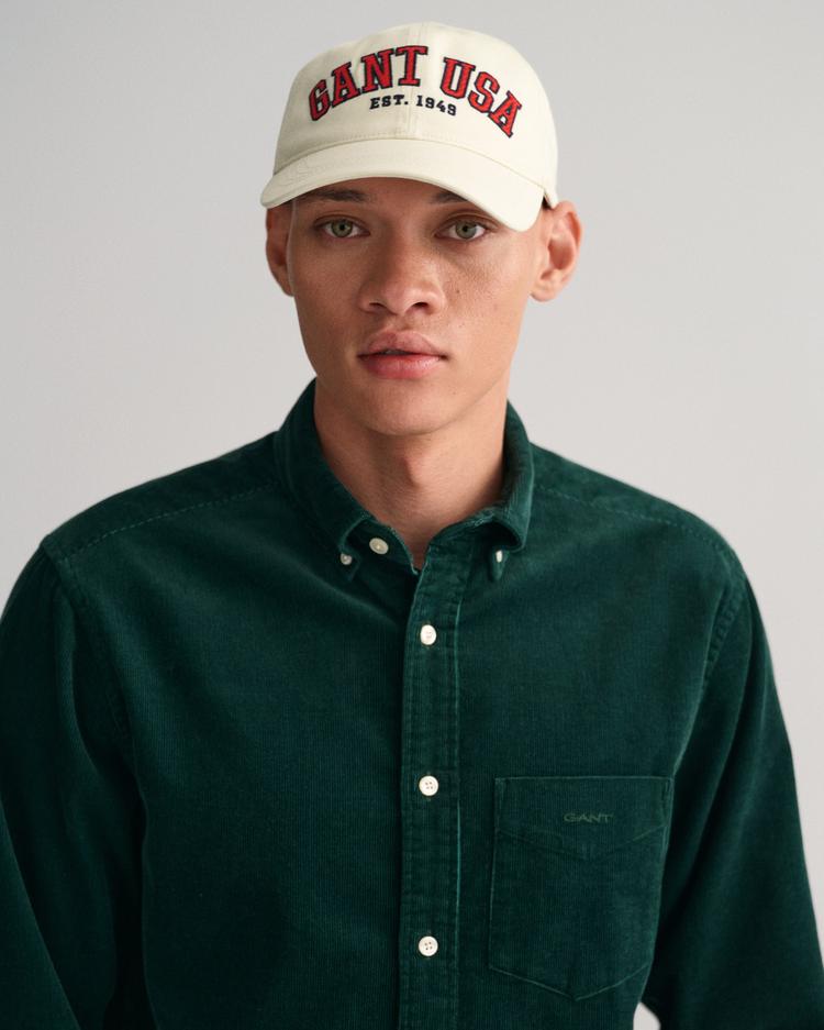 GANT Erkek Yeşil Regular Fit Düğmeli Yaka Gömlek_3