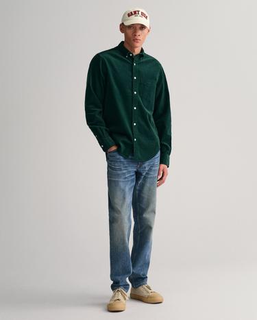 GANT Erkek Yeşil Regular Fit Düğmeli Yaka Gömlek_4