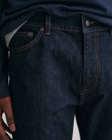 GANT Erkek Lacivert Regular Fit Jean Pantolon_4