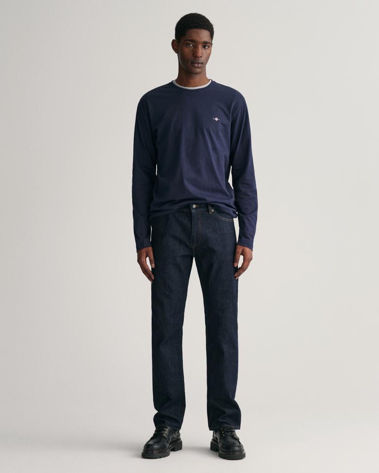 GANT Erkek Lacivert Regular Fit Jean Pantolon_0
