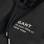 GANT Erkek Siyah Regular Fit Kapüşonlu Logolu Sweatshirt