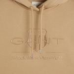 GANT Kadın Bej Regular Fit Kapüşonlu Logolu Sweatshirt