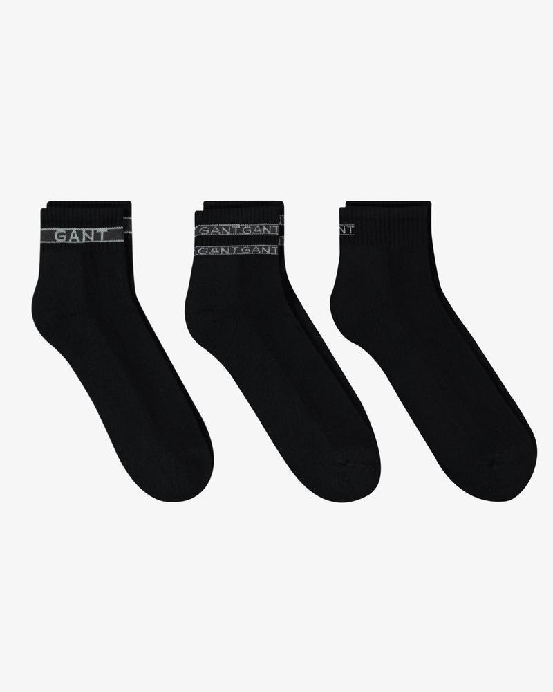 GANT Unisex Siyah 3'lü Çorap