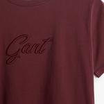 GANT Kadın Kırmızı Regular Fit Bisiklet Yaka Logolu T-shirt