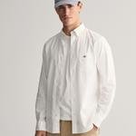 GANT Erkek Beyaz Regular Fit Düğmeli Yaka Logolu Gömlek