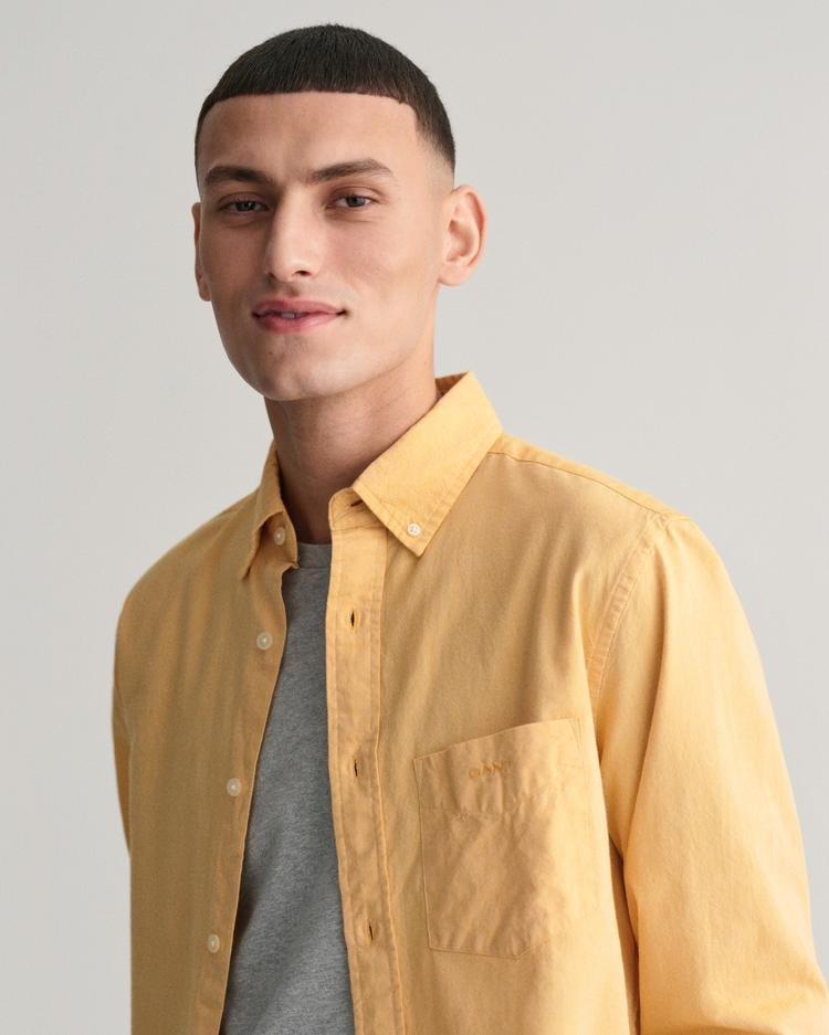 GANT Erkek Sarı Regular Fit Düğmeli Yaka Oxford Gömlek