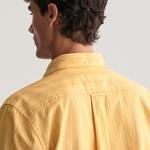 GANT Erkek Sarı Regular Fit Düğmeli Yaka Çizgili Oxford Gömlek