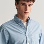 GANT Erkek Mavi Regular Fit Düğmeli Yaka Oxford Gömlek