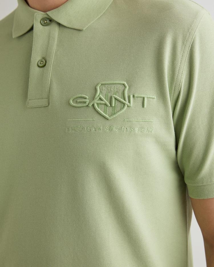 GANT Erkek Yeşil Regular Fit Logolu Polo