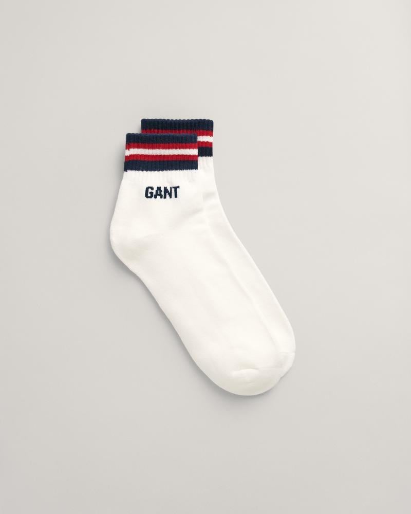 GANT Unisex Beyaz Çizgili Çorap