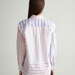 GANT Kadın Pembe Oversize Fit Klasik Yaka Çizgili Gömlek