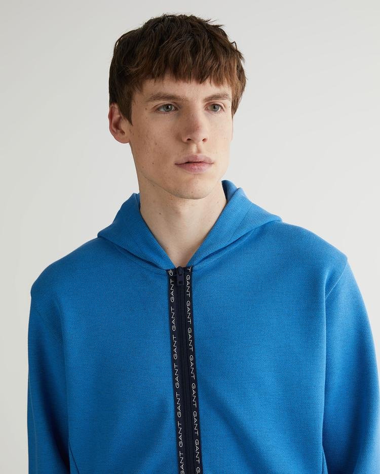 GANT Erkek Mavi Regular Fit Kapüşonlu Logolu Sweatshirt