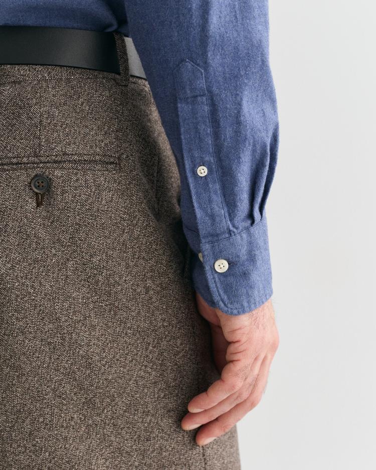 GANT Erkek Lacivert Regular Fit Düğmeli Yaka Logolu Gömlek_5