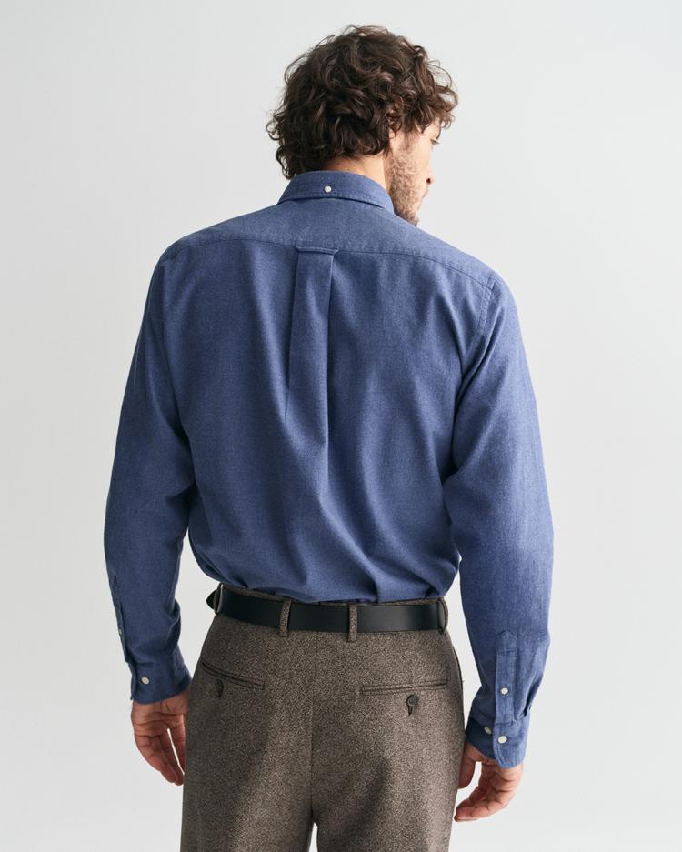 GANT Erkek Lacivert Regular Fit Düğmeli Yaka Logolu Gömlek_1