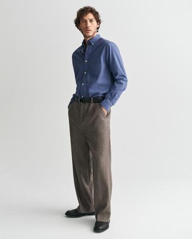 GANT Erkek Lacivert Regular Fit Düğmeli Yaka Logolu Gömlek_3