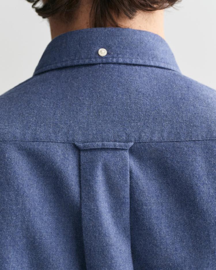 GANT Erkek Lacivert Regular Fit Düğmeli Yaka Logolu Gömlek_4