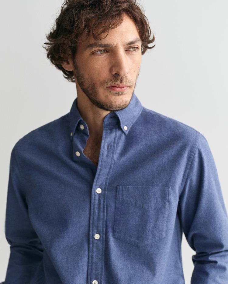 GANT Erkek Lacivert Regular Fit Düğmeli Yaka Logolu Gömlek_2