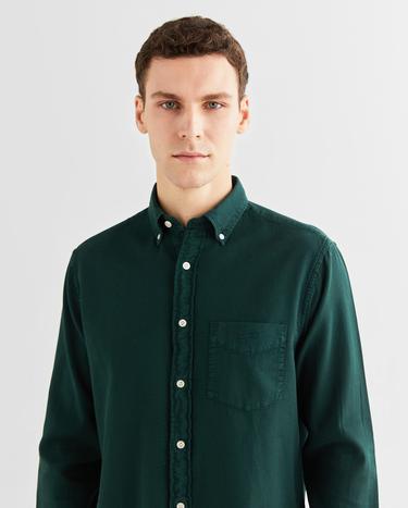 GANT Erkek Yeşil Regular Fit Düğmeli Yaka Gömlek_3