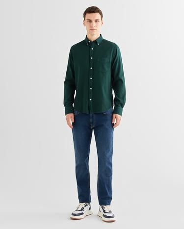 GANT Erkek Yeşil Regular Fit Düğmeli Yaka Gömlek_2