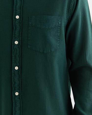 GANT Erkek Yeşil Regular Fit Düğmeli Yaka Gömlek_4