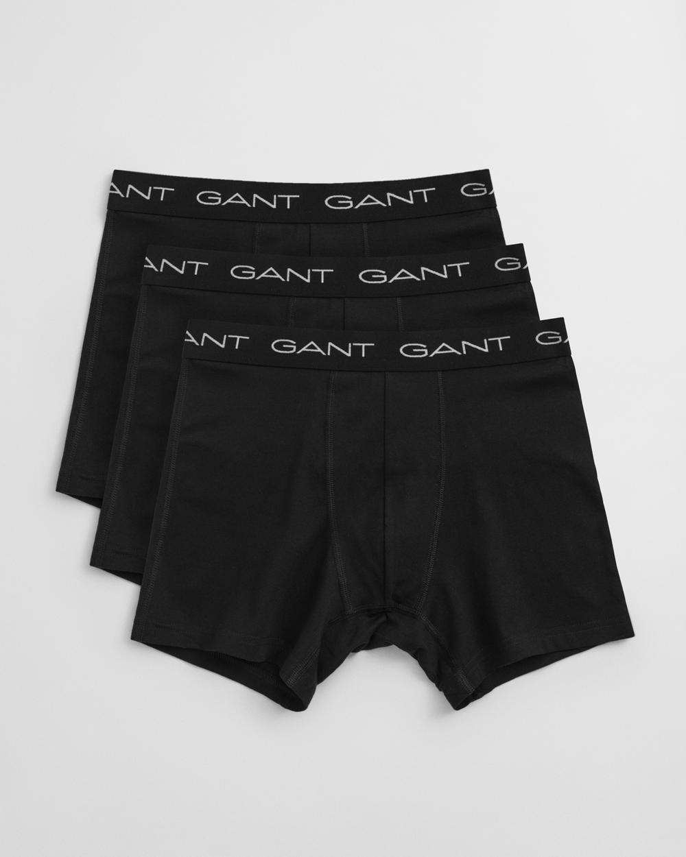 GANT Erkek Siyah Slim Fit Logolu Boxer