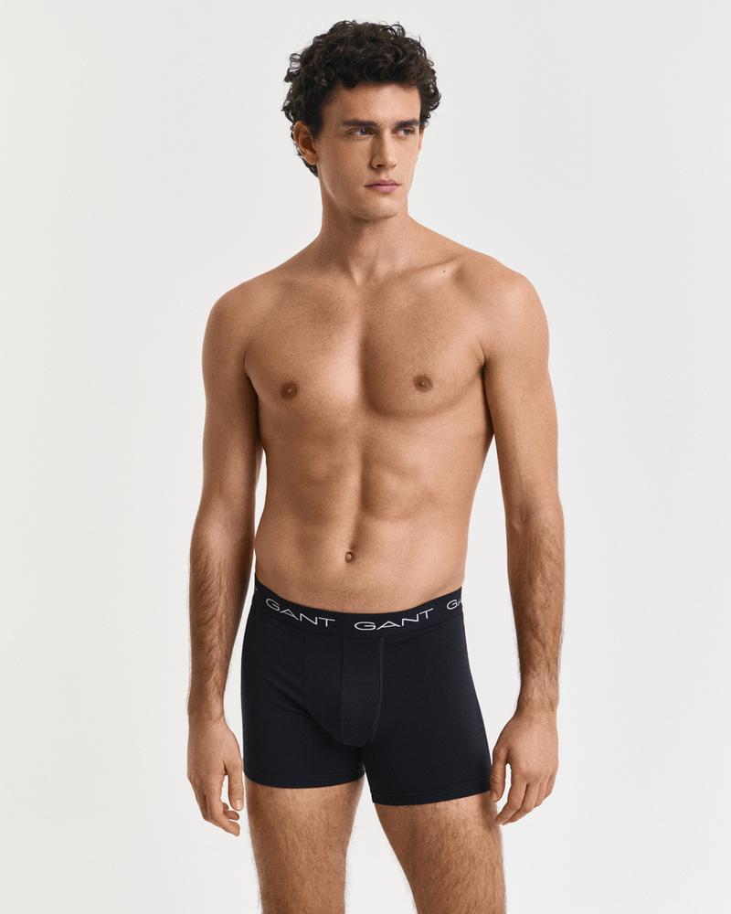 GANT Erkek Siyah Slim Fit Logolu Boxer