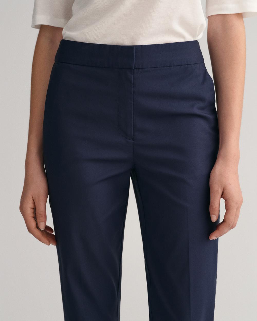 GANT Kadın Lacivert Slim Fit Pantolon