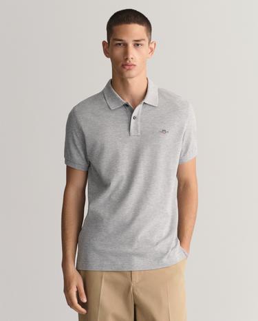 GANT Erkek Gri Slim Fit Polo
