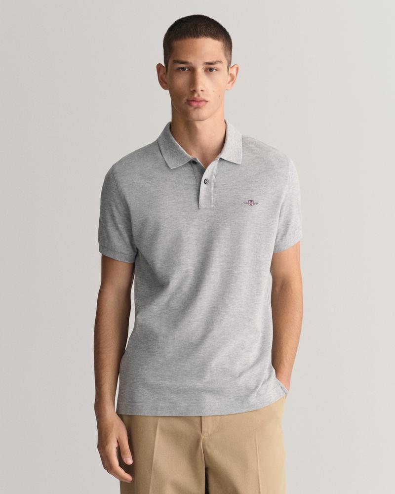 GANT Erkek Gri Slim Fit Polo