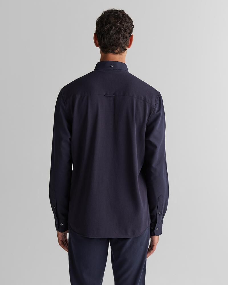 GANT Erkek Lacivert Regular Fit Düğmeli Yaka Gömlek