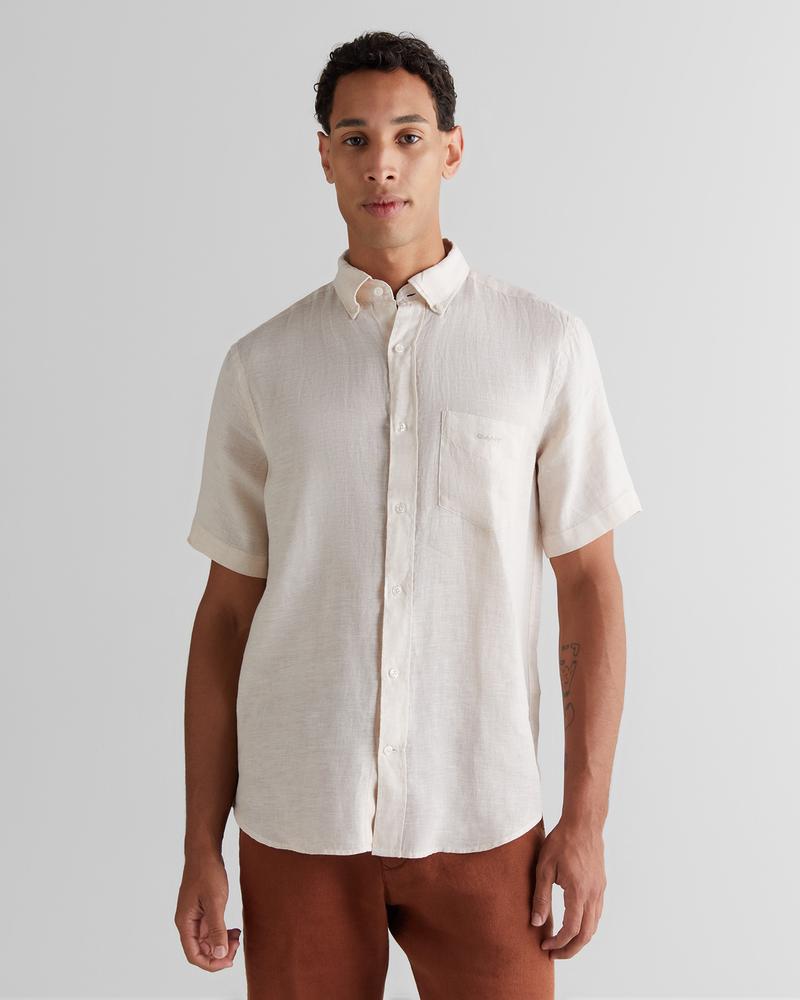 GANT Erkek Bej Regular Fit Klasik Yaka Gömlek