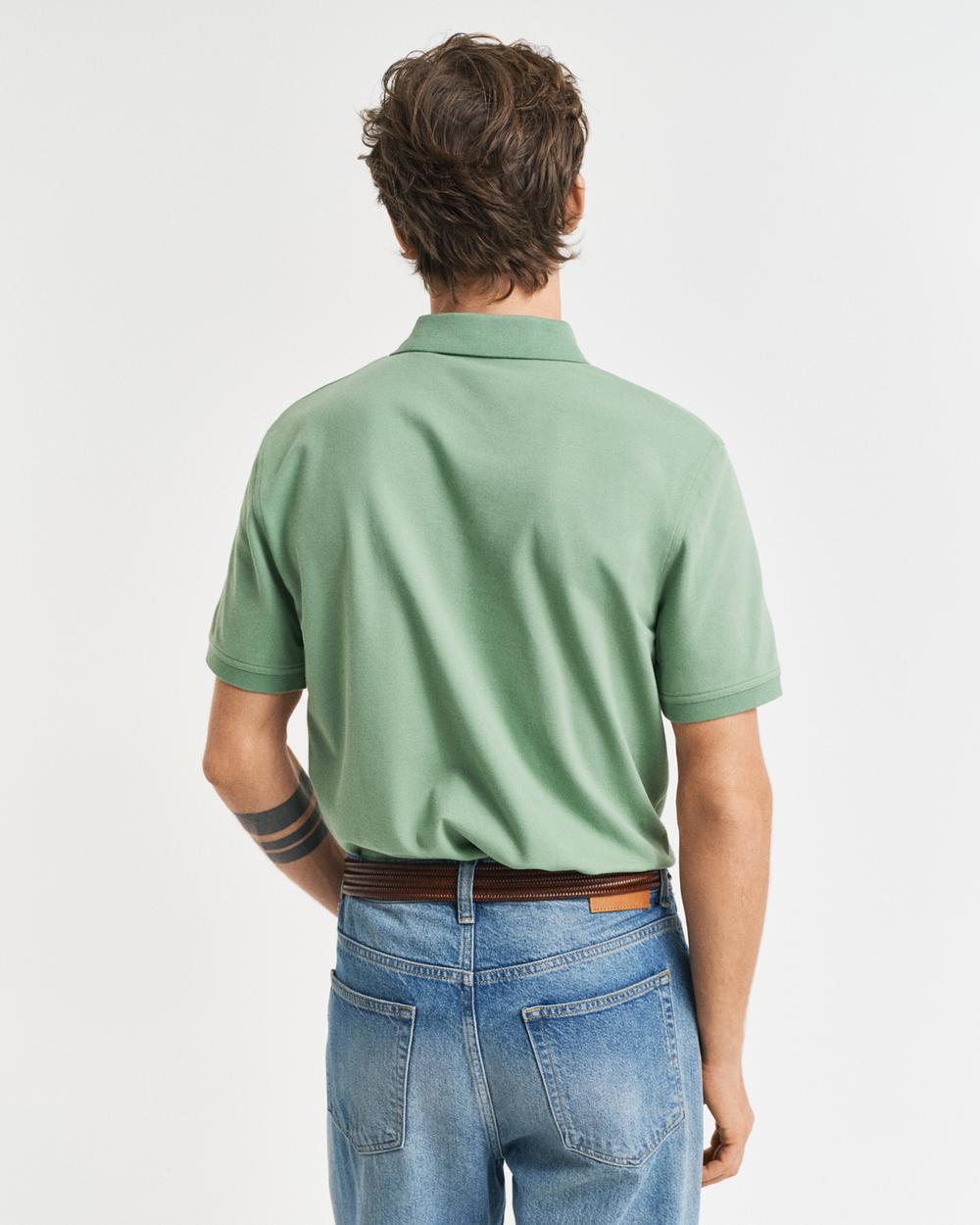 GANT Erkek Yeşil Regular Fit Polo