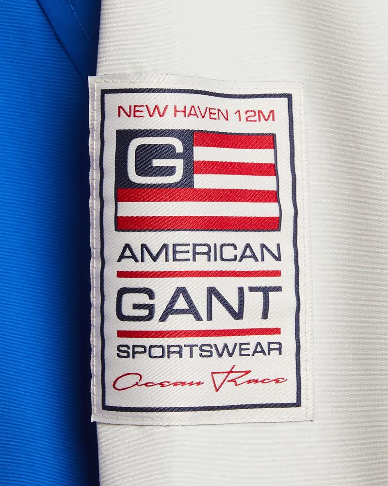 GANT Erkek Lacivert Regular Fit Kapüşonlu Renk Bloklu Mont